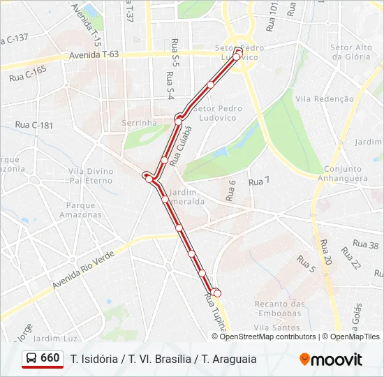 660 Bus Line Map