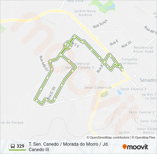329 Bus Line Map