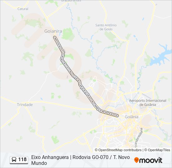 Mapa de 118 de autobús