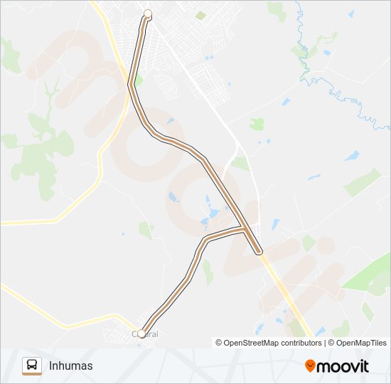 Mapa da linha SEMIURBANO de 