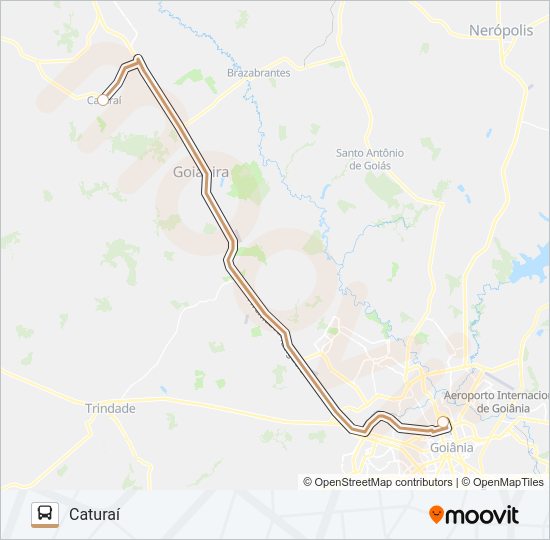Mapa da linha SEMIURBANO de 