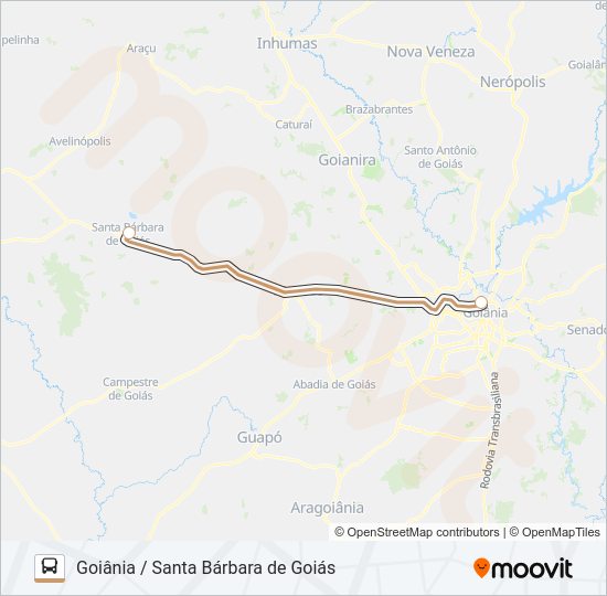 Mapa da linha SEMIURBANO de 