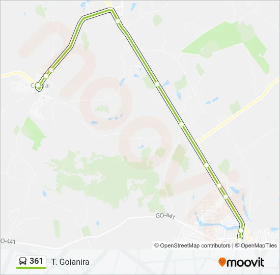361 Bus Line Map