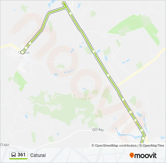 361 Bus Line Map