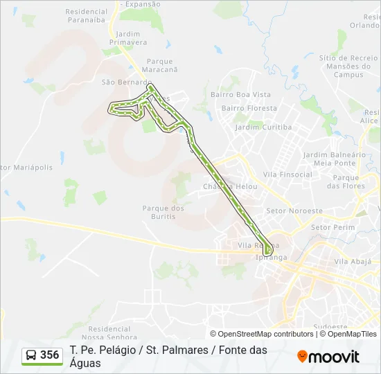 356 Bus Line Map