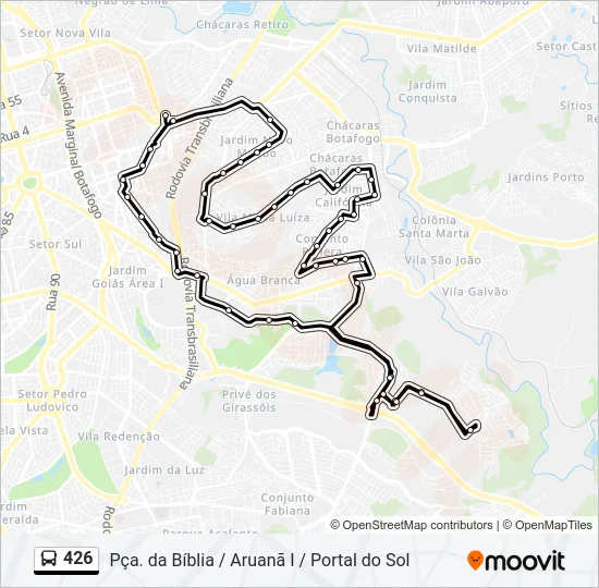 426 Bus Line Map