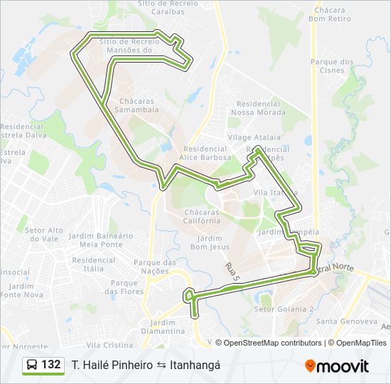 132 bus Line Map