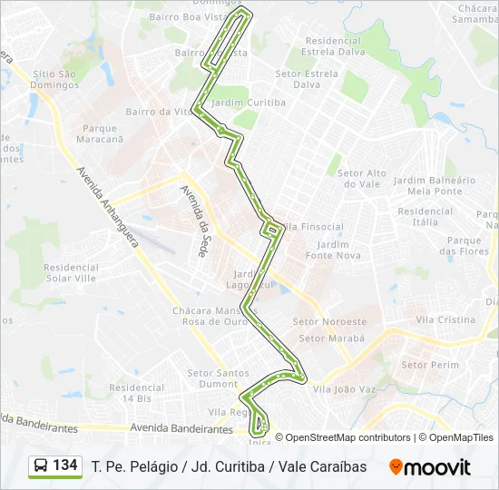 134 Bus Line Map