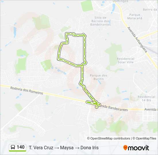 140 Bus Line Map