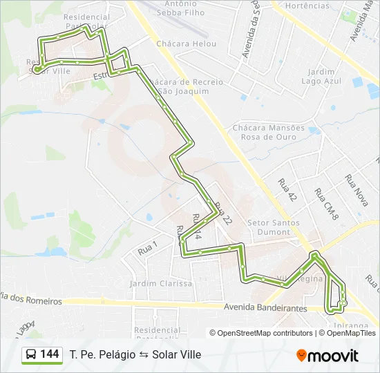144 Bus Line Map