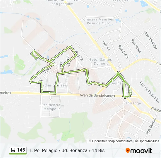 145 Bus Line Map