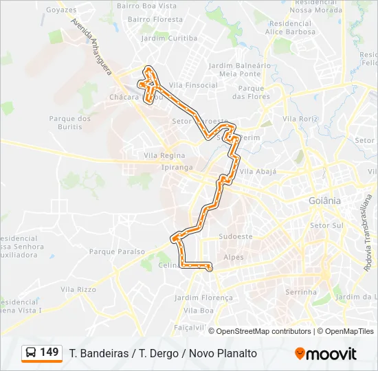 149 Bus Line Map