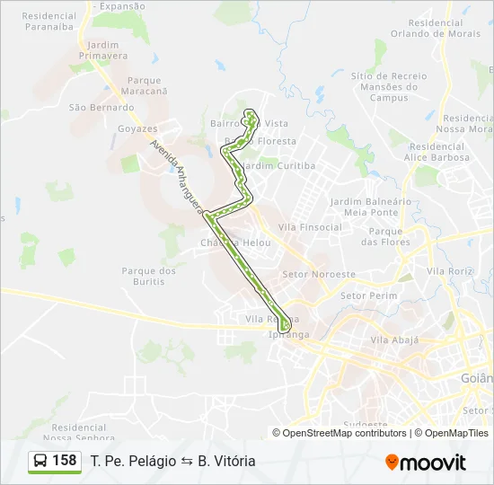 158 Bus Line Map