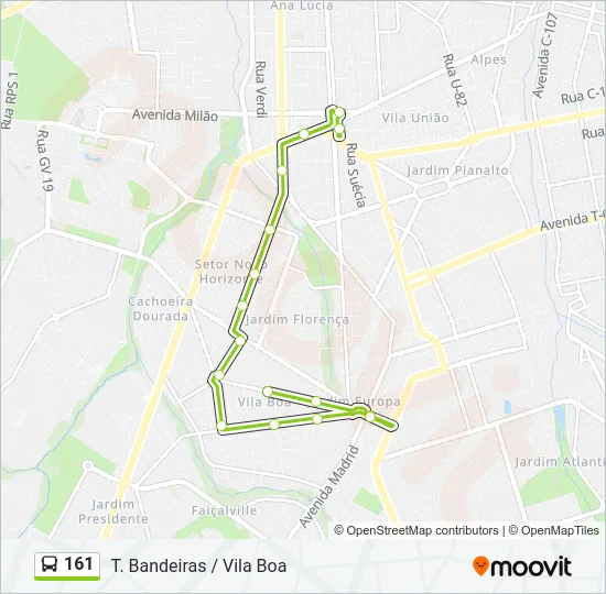 161 Bus Line Map