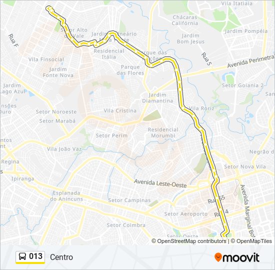 Rota da linha 013: horários, paradas e mapas - Cohab/Salgado Filho Via Upa  (Atualizado)