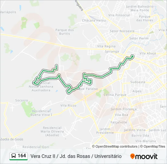 164 Bus Line Map