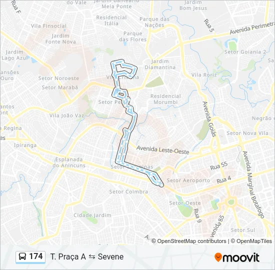 174 Bus Line Map
