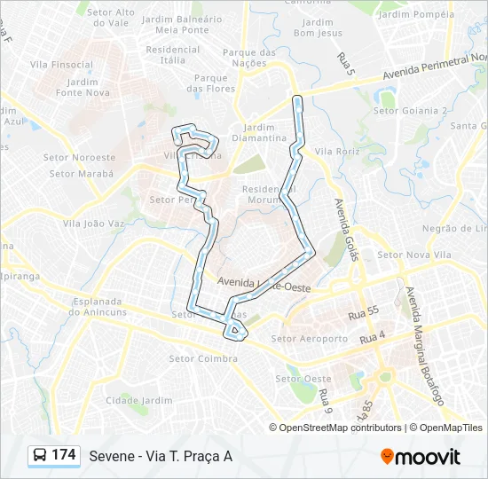 174 Bus Line Map