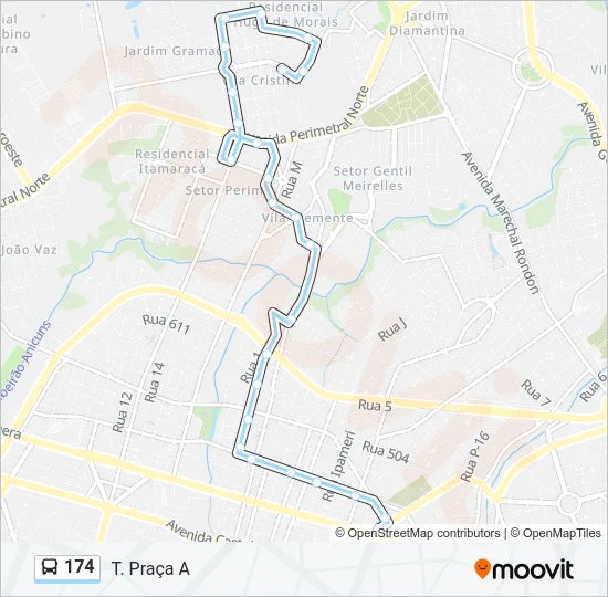 174 Bus Line Map