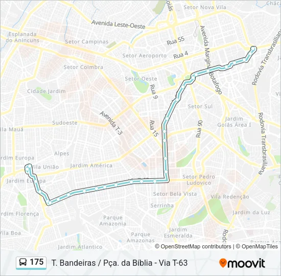 175 Bus Line Map
