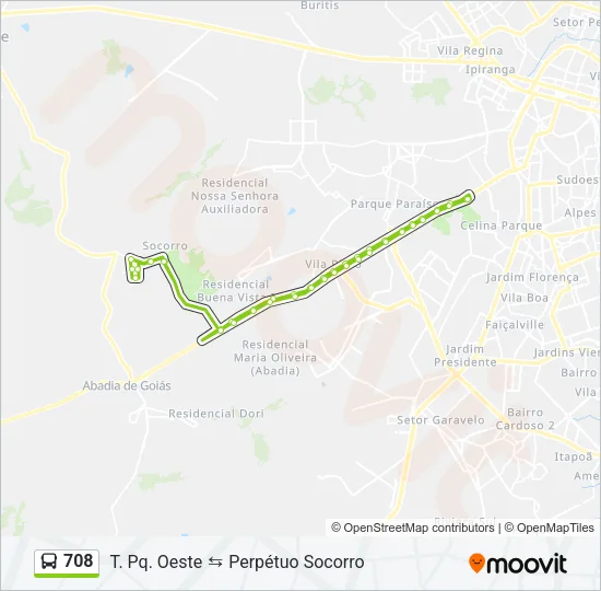 708 Bus Line Map
