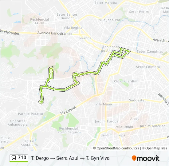 710 Bus Line Map