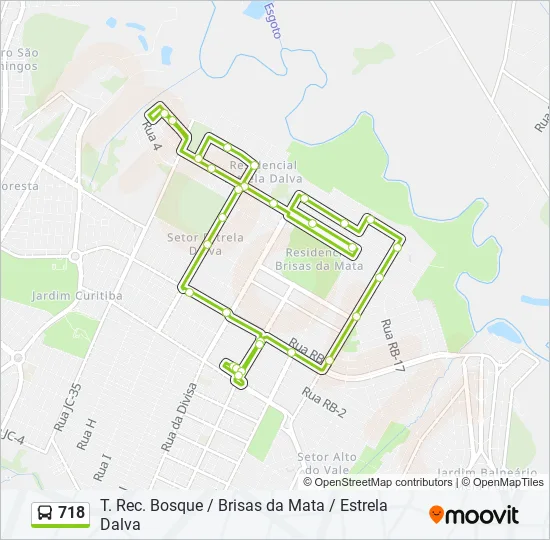 718 Bus Line Map