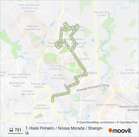 721 Bus Line Map