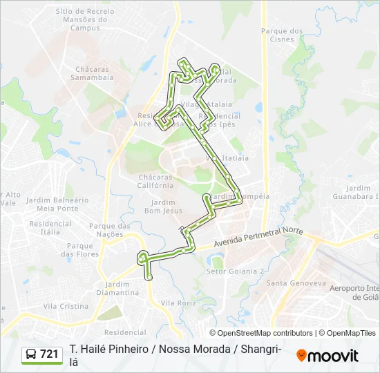 721 Bus Line Map