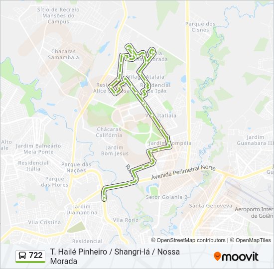 Mapa de 722 de autobús