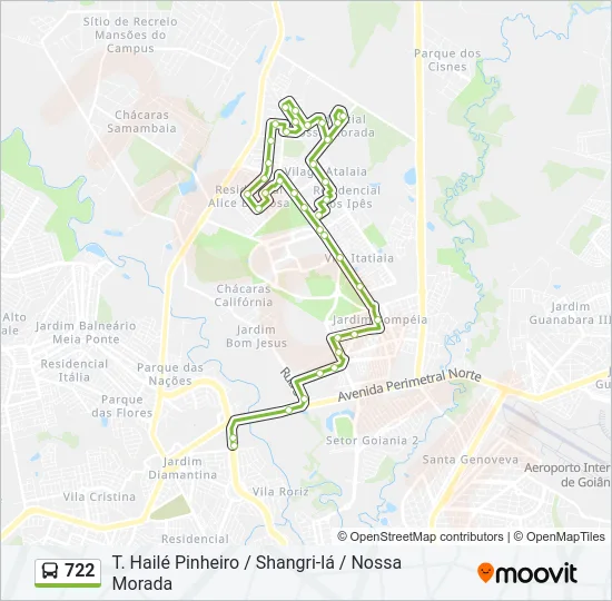 722 Bus Line Map