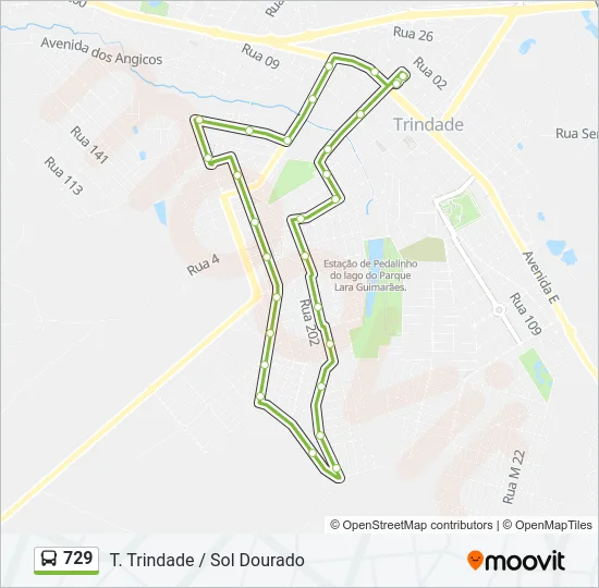 729 Bus Line Map