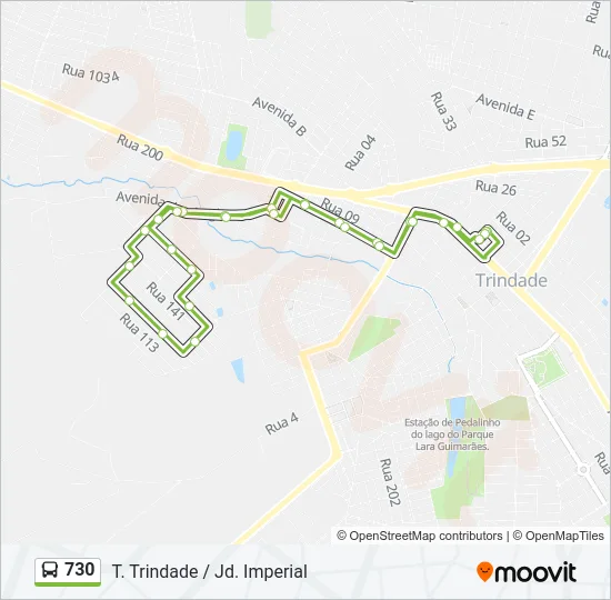 730 Bus Line Map