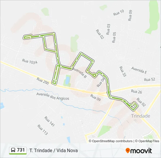 731 Bus Line Map