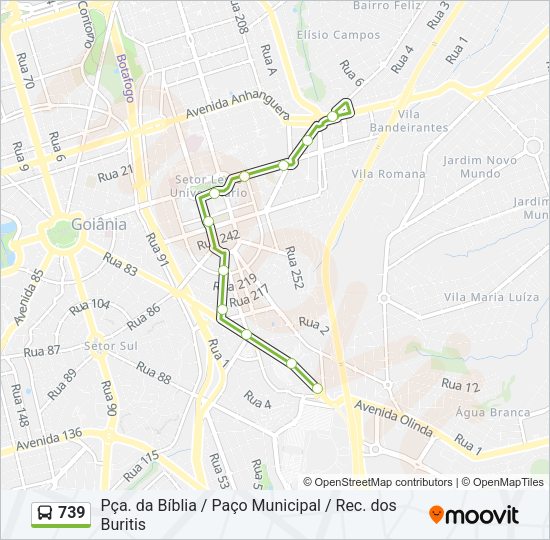 739 Bus Line Map