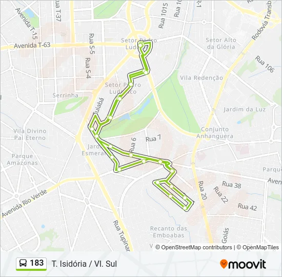 183 Bus Line Map