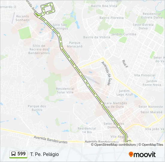 599 Bus Line Map