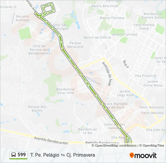 599 Bus Line Map