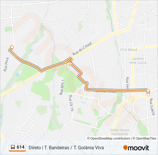 614 bus Line Map