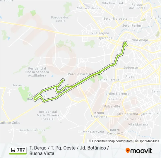 707 Bus Line Map