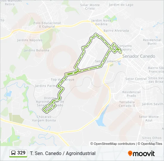 329 Bus Line Map