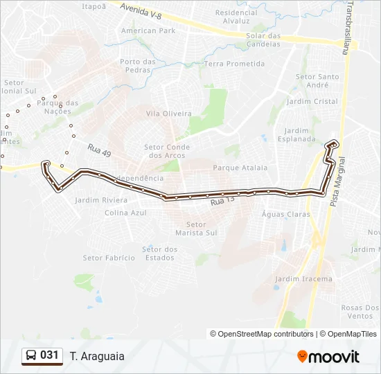 031 Bus Line Map