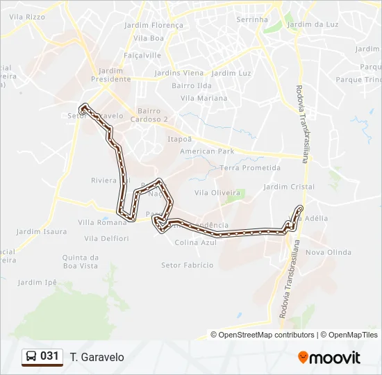 031 Bus Line Map
