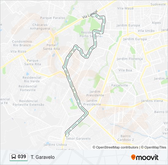 039 Bus Line Map