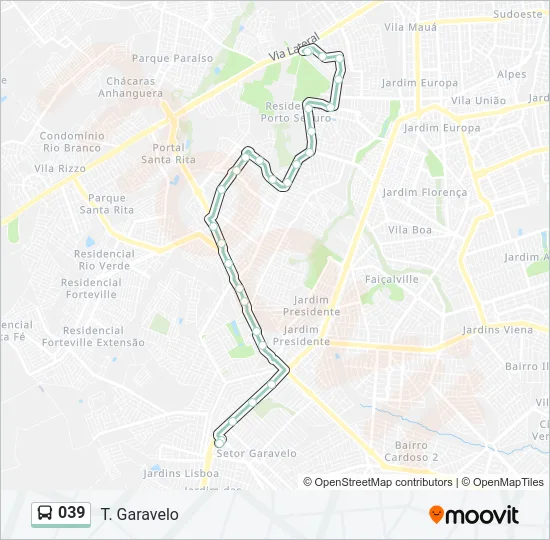 039 Bus Line Map