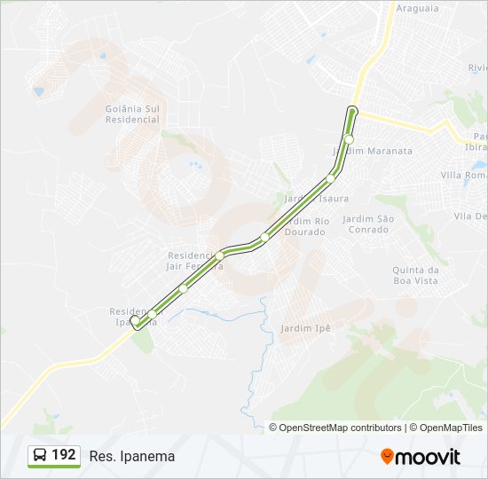 192 Bus Line Map