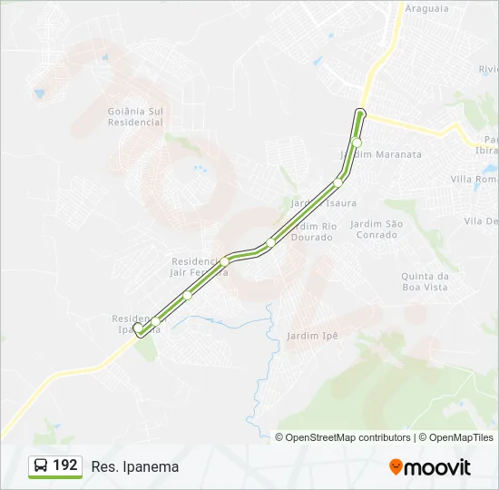 192 Bus Line Map