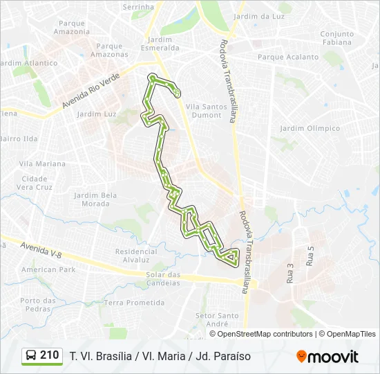210 Bus Line Map