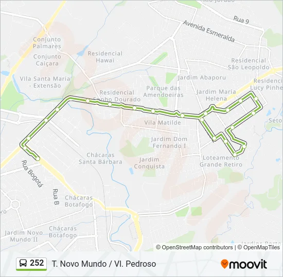 252 Bus Line Map