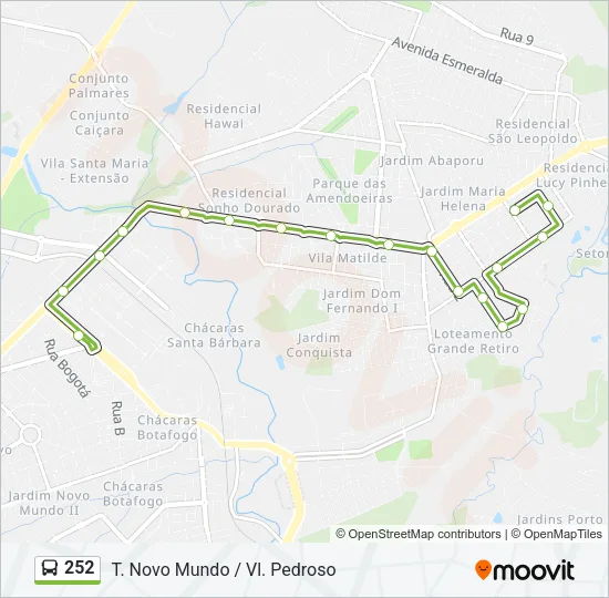 252 Bus Line Map